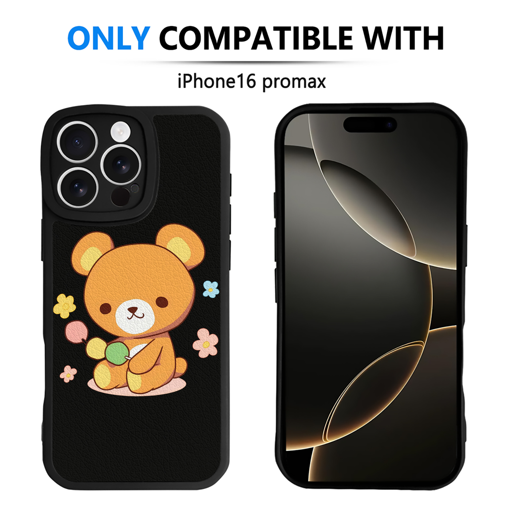 （画像用） リラックマ リラックマ キイロイトリ Rilakkuma Korilakkuma Kiiroitori 【iPhone 16シリーズ対応】シリコンスマホケース（レザー調） 材質：シリコン